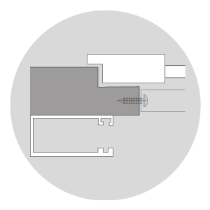 gerader Falz Rollladenführung